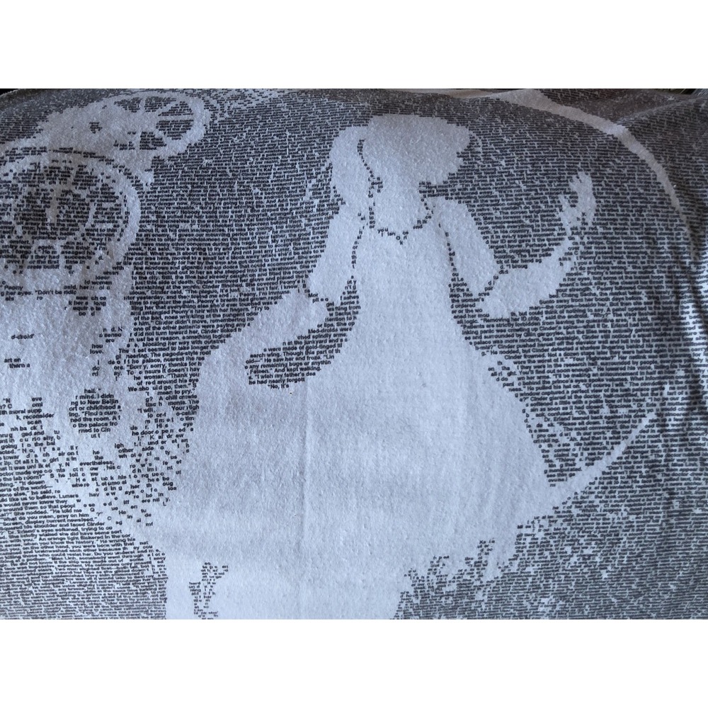 Litographs Cinder T-Shirt Womens L Grey V-Neck Short Sleeve Casual Tee Top - Picture 4 of 6